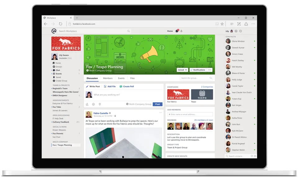 Workplace by Facebook.
