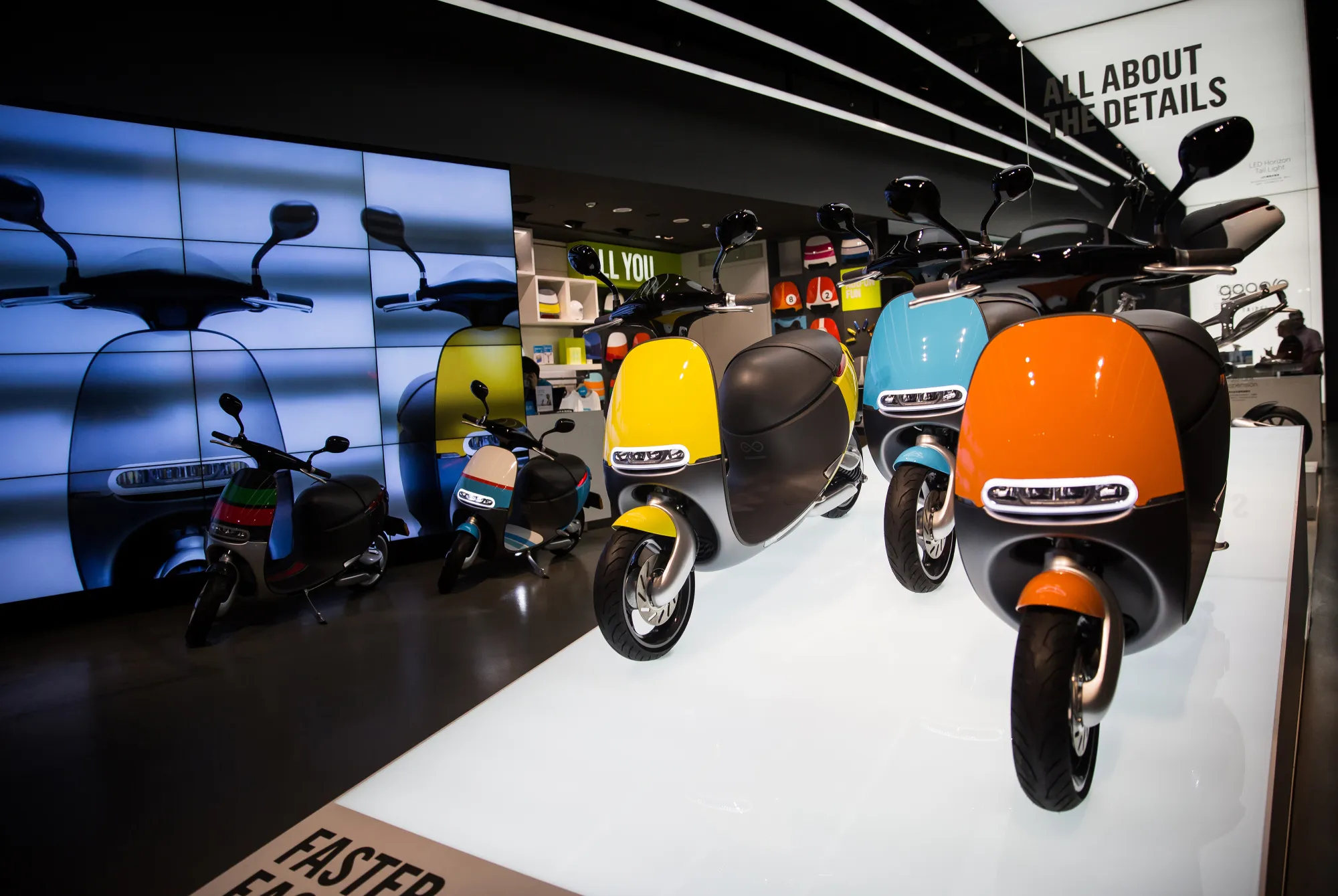 Gogoro Smartscooters.
