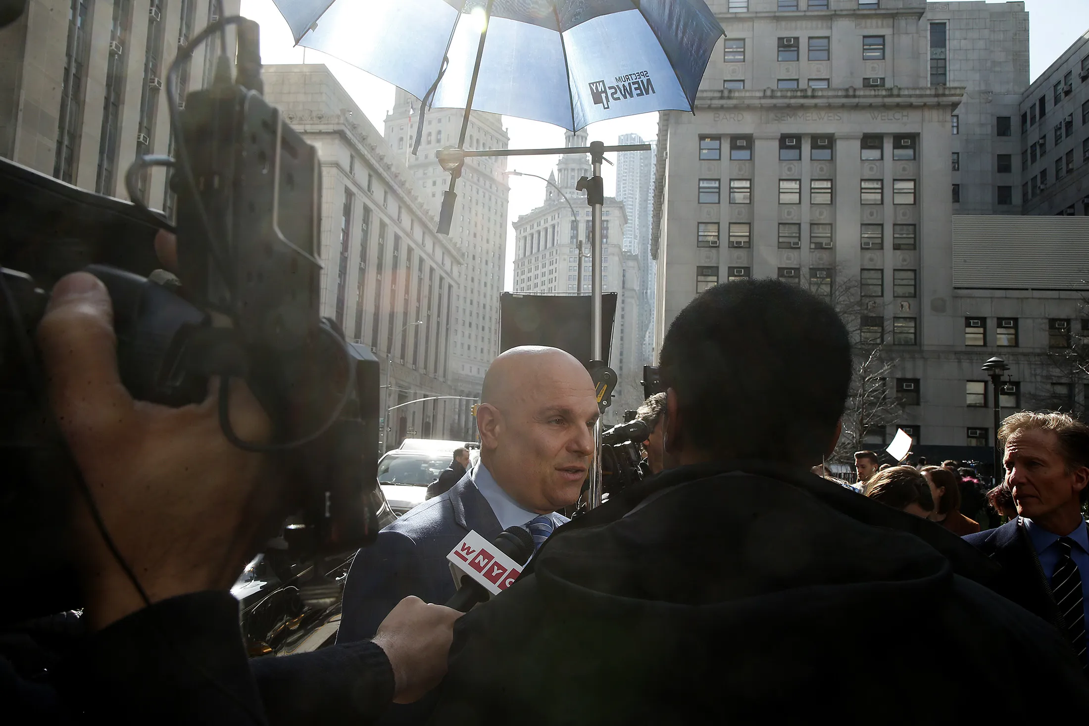 Arthur Aidala speaks to members of the media outside NY Criminal Court on Feb. 24.