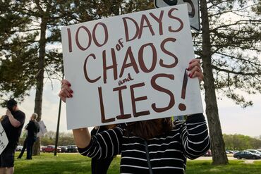 Protest-as-Trump-Holds-Rally-at-100-Days