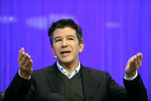 Travis Kalanick talks at an event in Saint-Denis near Paris on Dec. 10, 2013