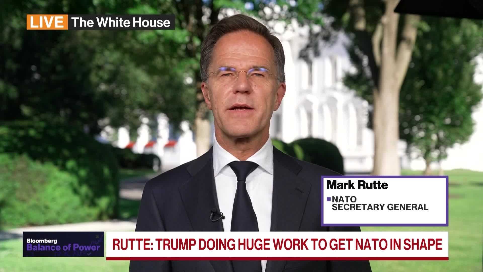 Rutte discusses Europe’s efforts to take on more responsibility for its own defense and Ukraine’s progress in the war with Russia.