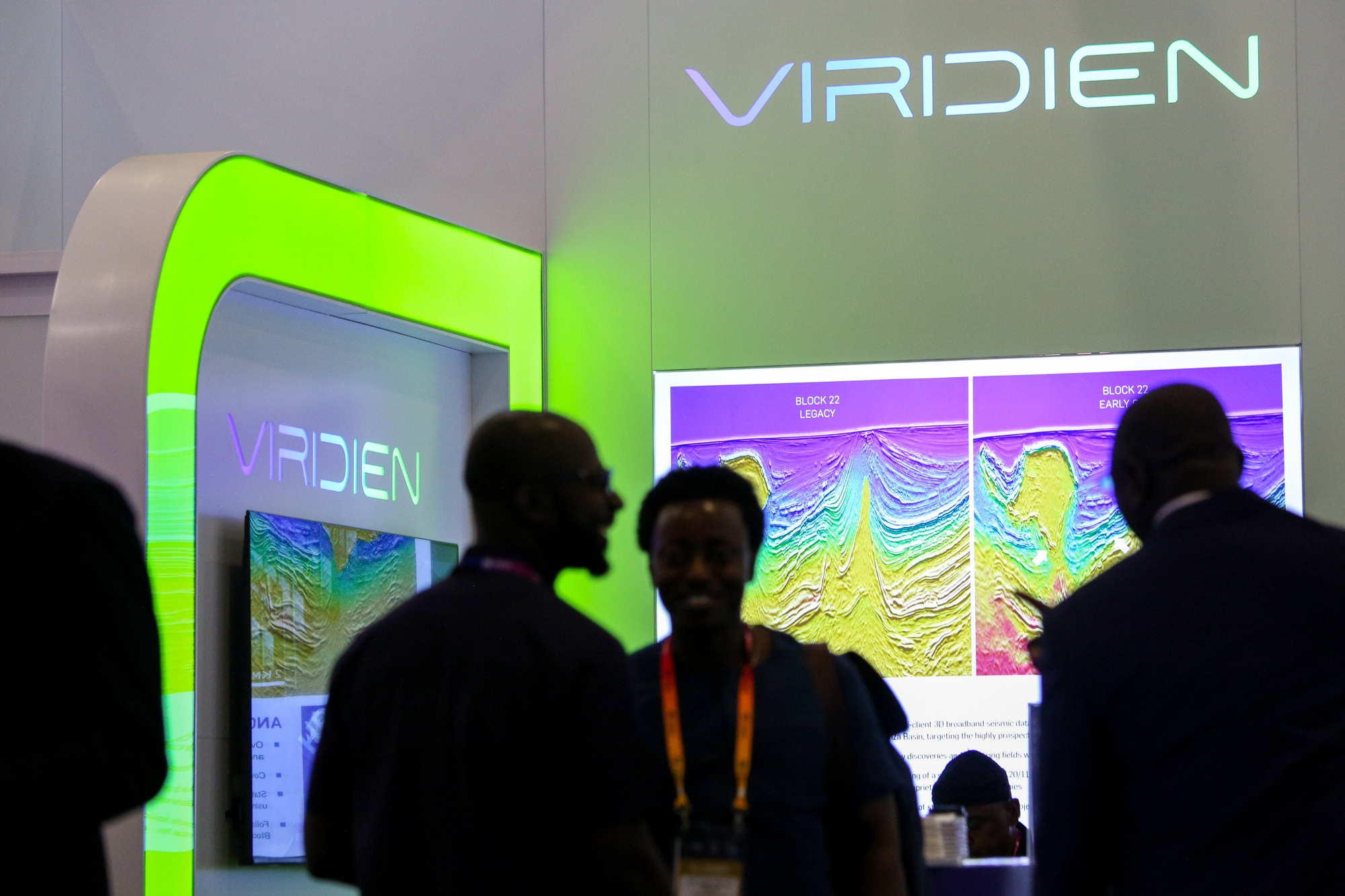 The Viridien Group pavilion in the exhibition hall at the African Energy Week (AEW) conference in Cape Town, South Africa, on Tuesday, Sept. 30, 2025. Texas Senator Ted Cruz pledged deeper American investment in Africa’s energy industry, casting the US as a strategic alternative to China. Photographer: Dwayne Senior/Bloomberg