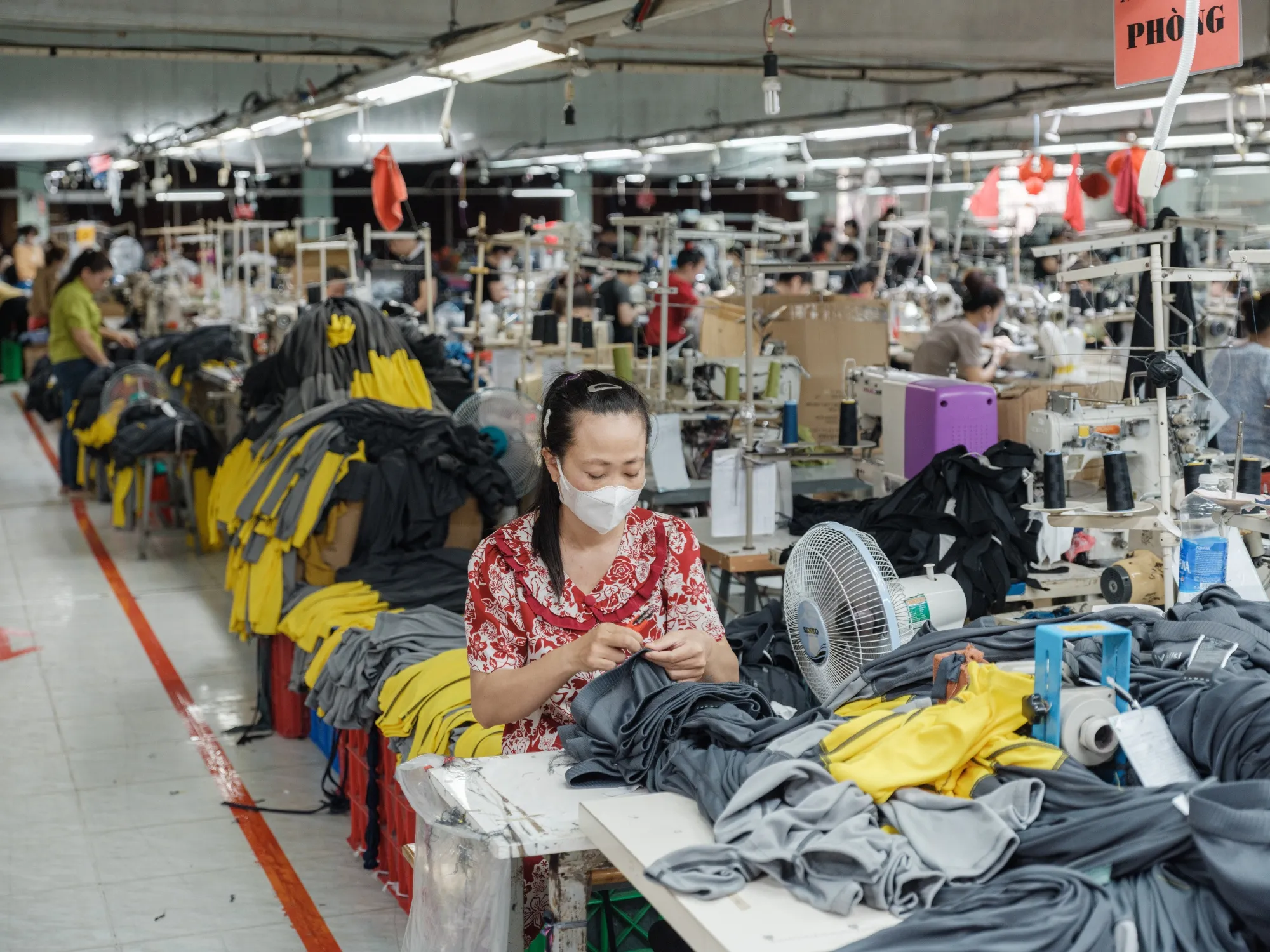 A clothing factory in Binh Thuan province, Ho Chi Minh City, Vietnam.