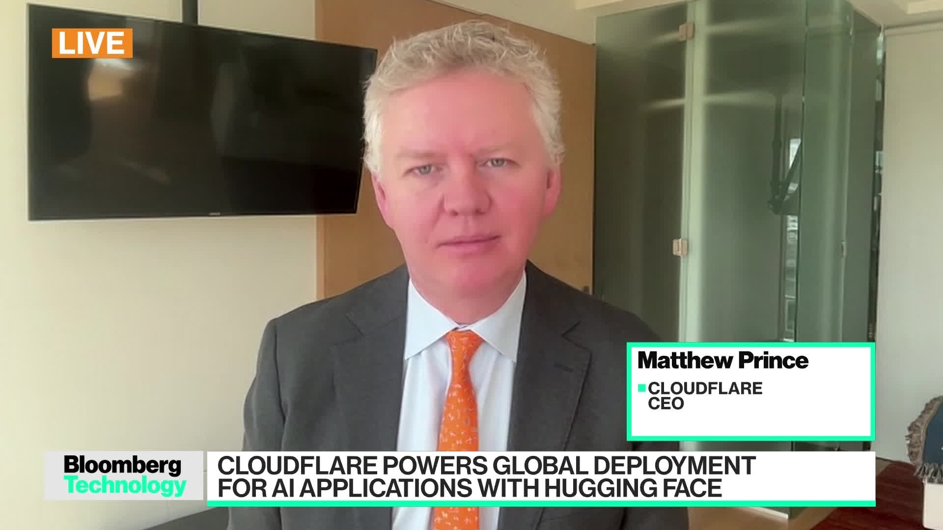 Watch Cloudflare CEO: Hugging Face Is the GitHub for AI - Bloomberg