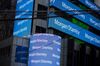Signage is displayed outside Morgan Stanley & Co. headquarters in the Times Square neighborhood of New York, U.S., on Monday, Dec. 17, 2018. Health-care and technology stocks pushed U.S. equity indexes lower as investors considered the impact of the Federal Reserve on growth in an economy already jittery over trade, political tensions and a possible government shutdown.