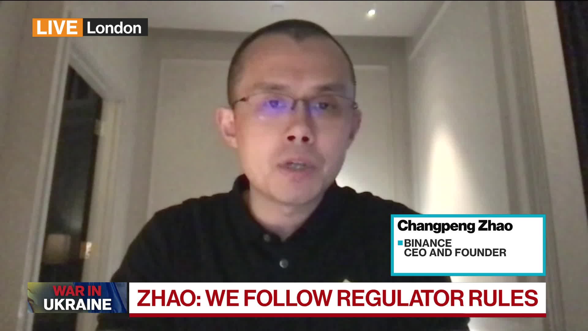 Watch Binance Says It Won't Impose Blanket Ban on Russians Bloomberg