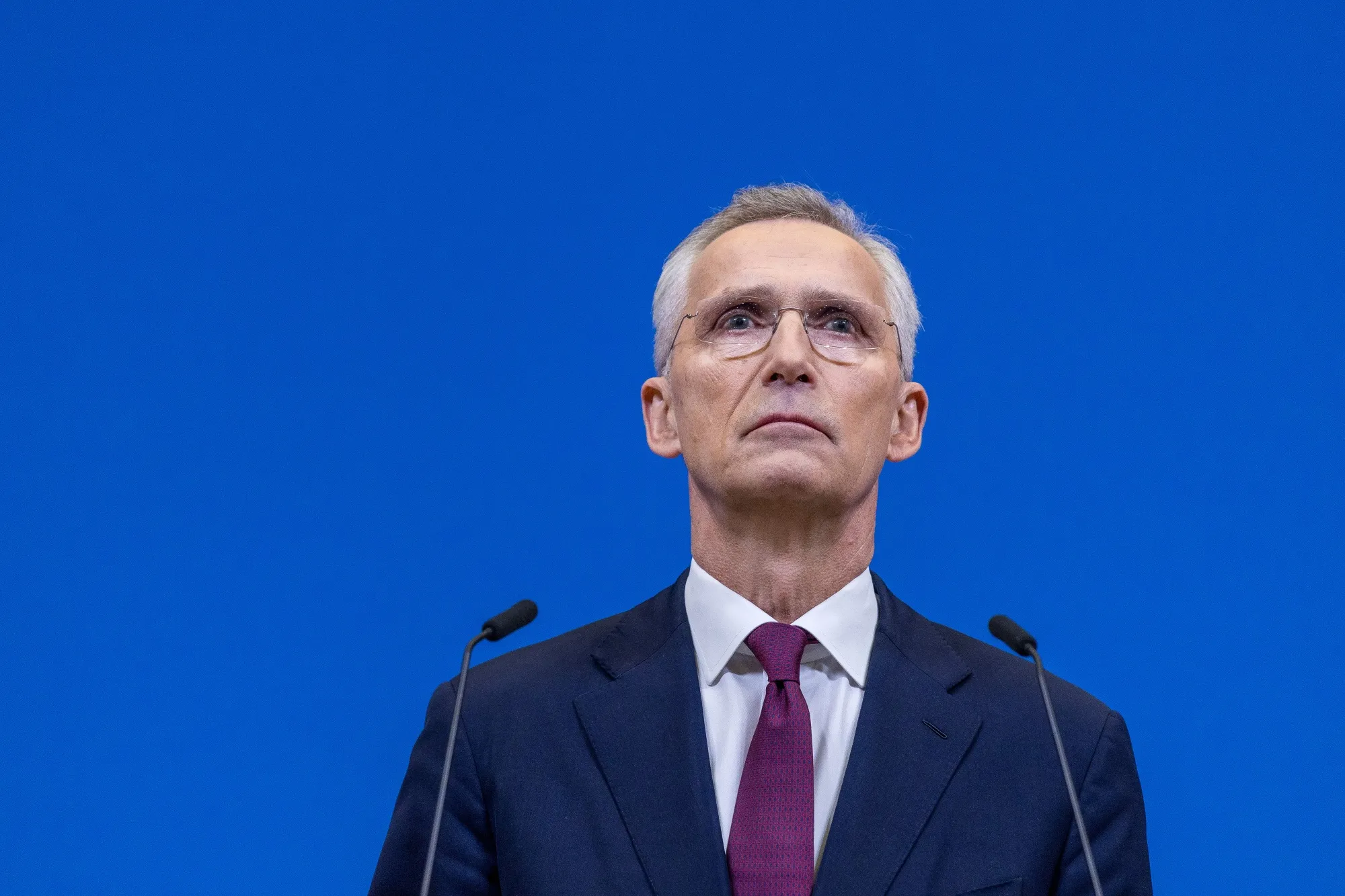 Jens Stoltenberg at NATO headquarters in Brussels.