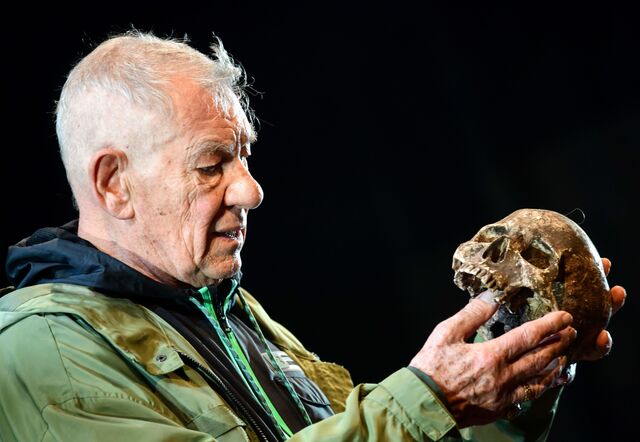 Sir Ian McKellen as Hamlet at the Theatre Royal in Windsor.