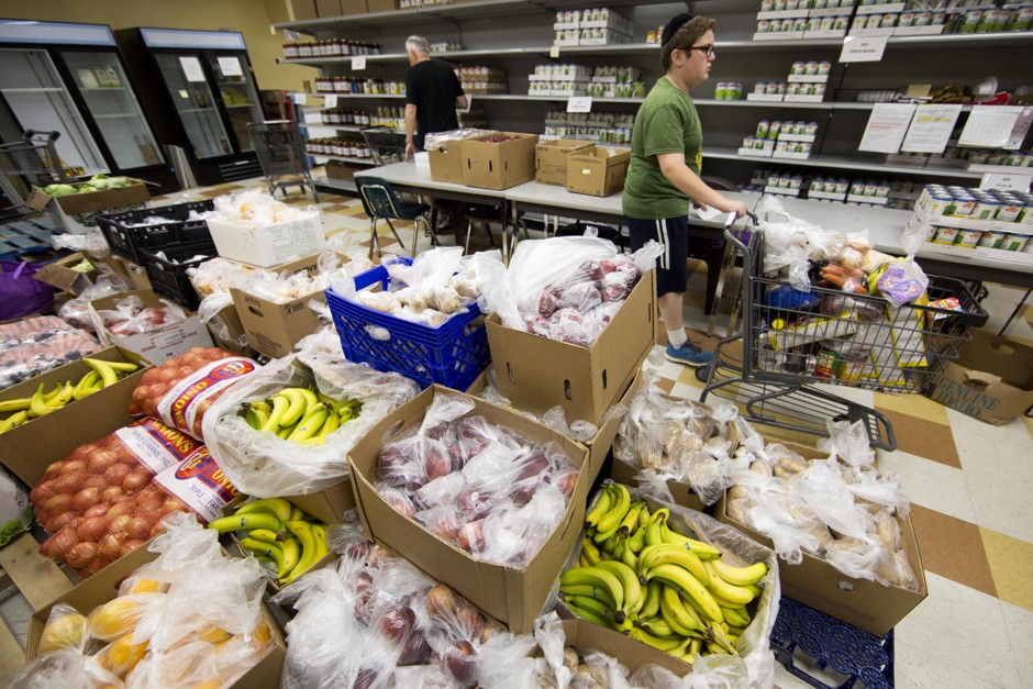 Volunteers in a Philadelphia food pantry in July 2015.