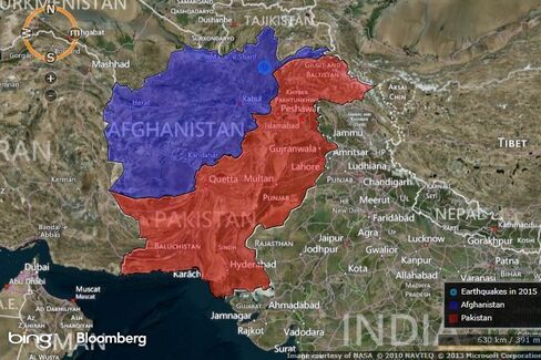 MAP: Afghanistan Earthquake