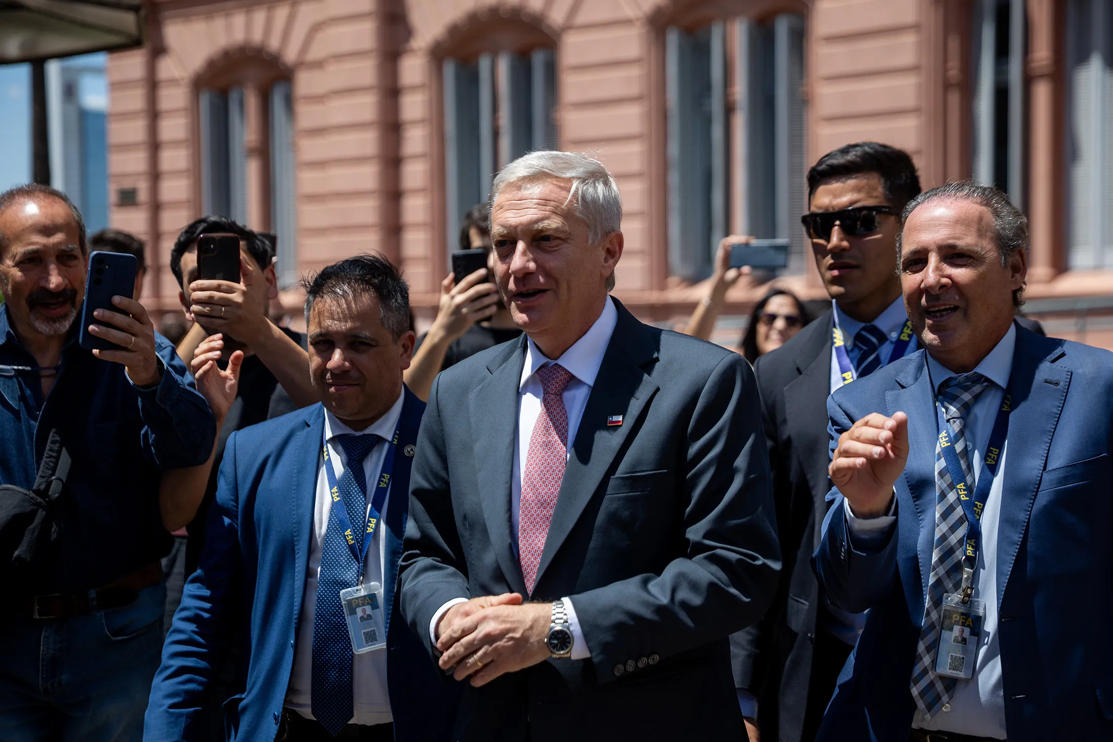 Jose Antonio Kast speaks while deaparting the Casa Rosada after meeting with Javier Milei, not pictured, in Buenos Aires on Dec. 16.