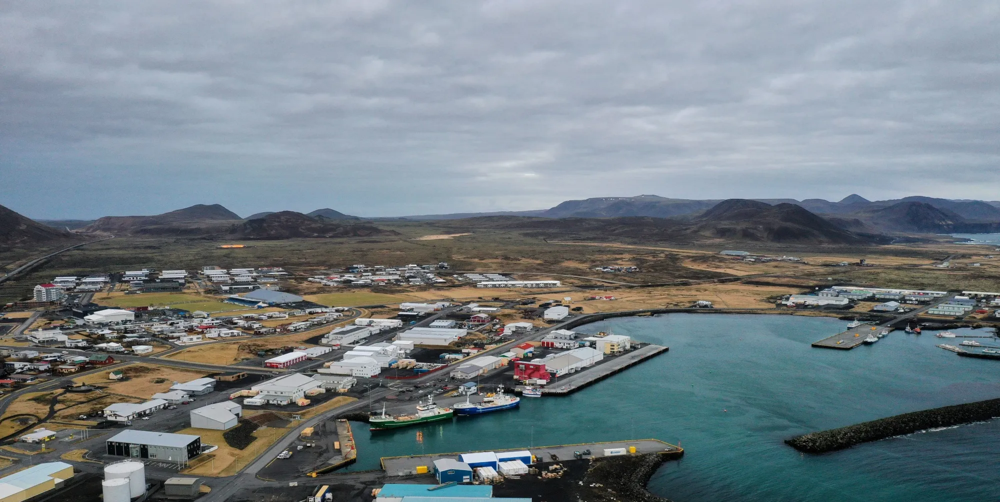 The town of Grindavik in 2021.