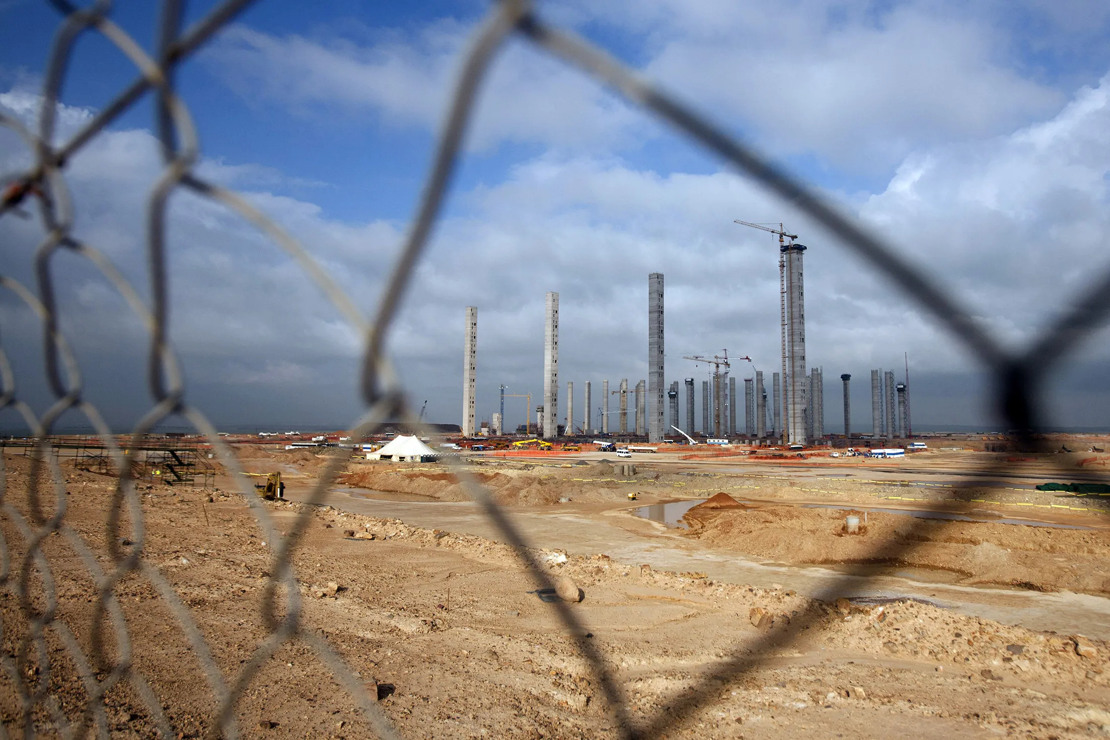 The construction site of Kusile power station in Delmas, South Africa.
