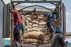 A delivery of cocoa beans at a processing plant in Abidjan, Ivory Coast.