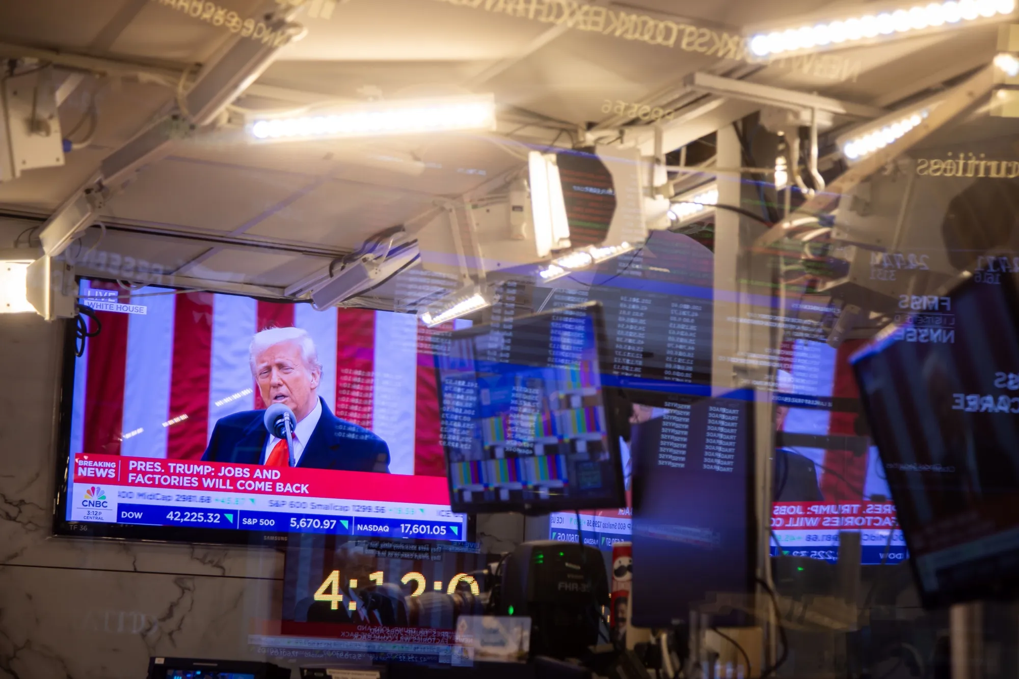 Trump’s move to impose major tariffs on trading partners around the world rocked financial markets Thursday.&nbsp;