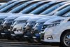 Nissan Motor Co. vehicles bound for shipment sit at the Nissan Oppama wharf in Yokosuka, Kanagawa Prefecture, Japan, on Tuesday, Jan. 22, 2019. Renault chairman and chief executive officer Carlos Ghosn is said to be ready to resign more than two months after his arrest in Japan for alleged financial crimes stunned the world's biggest car-making alliance. Already ousted as chairman of partners Nissan and Mitsubishi Motors Corp., Ghosn has kept his posts at Renault and as the head of the alliance between the automakers.