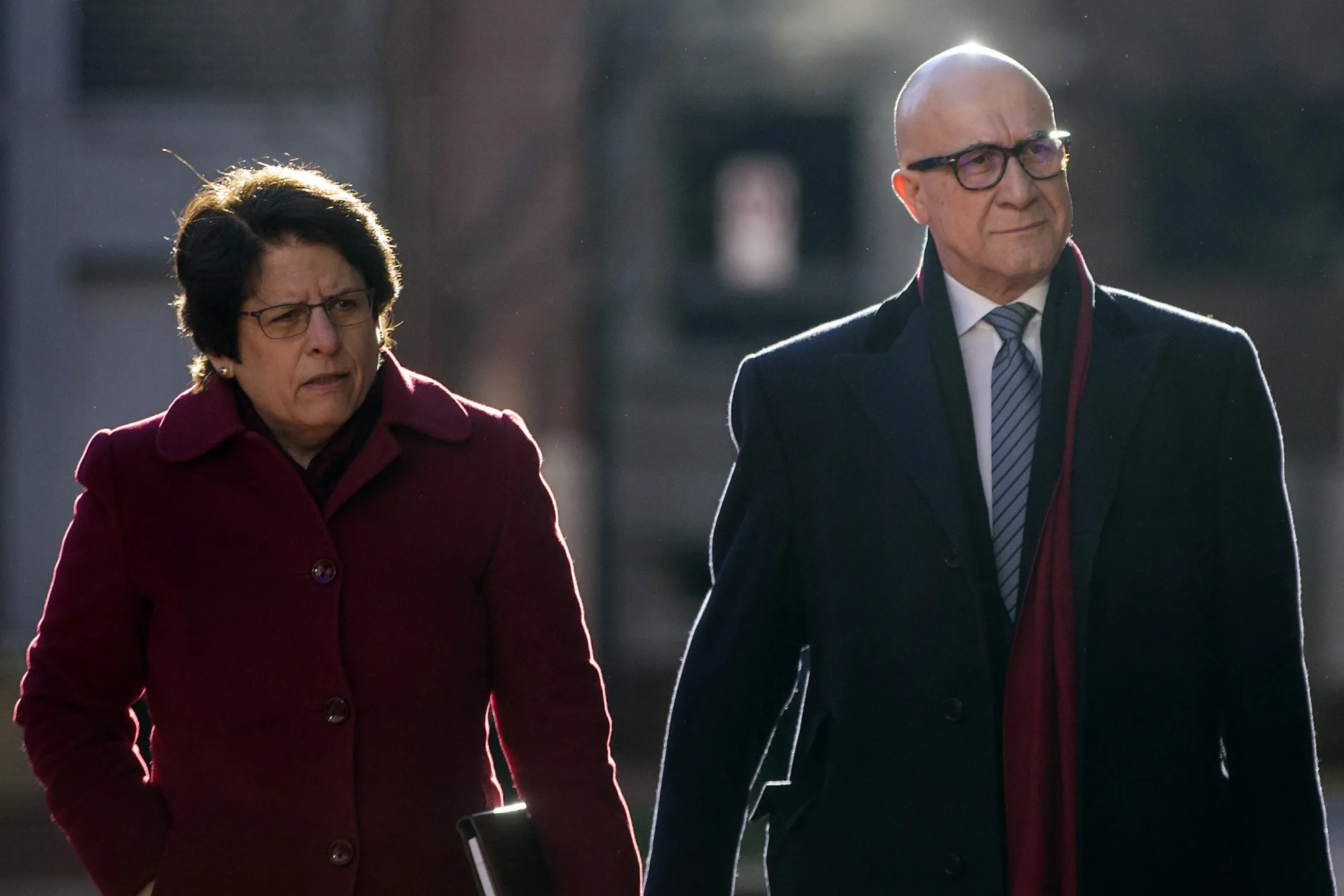 Bijan Kian, right, arrives at the U.S. District Court in Alexandria, Virginia, in 2018.&nbsp;