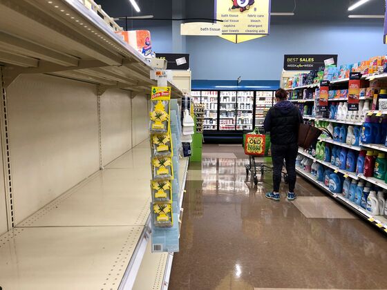 Americans Empty Nation’s Grocery Shelves to Hunker Down at Home