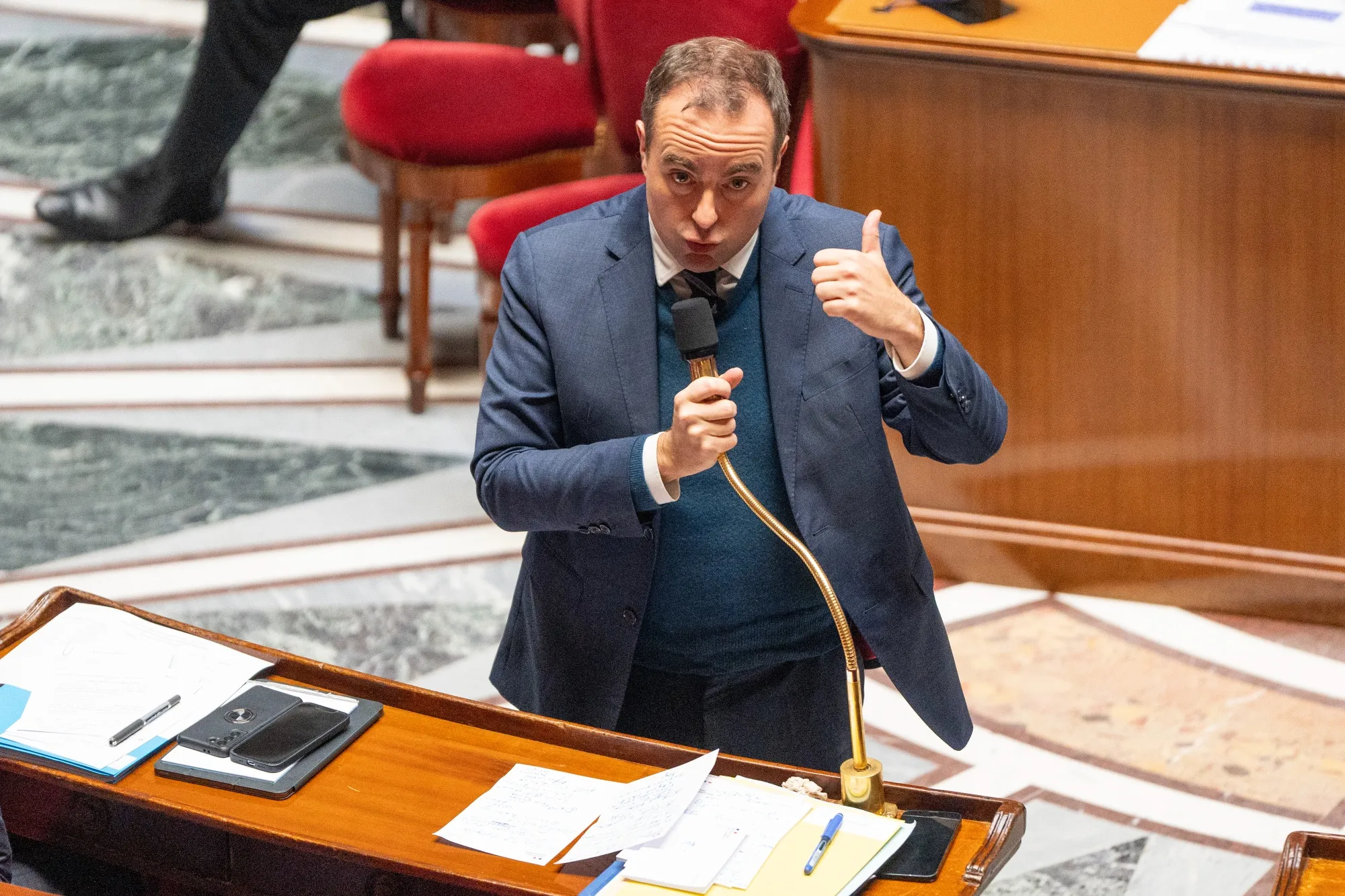 Sebastien Lecornu at the National Assembly in Paris.