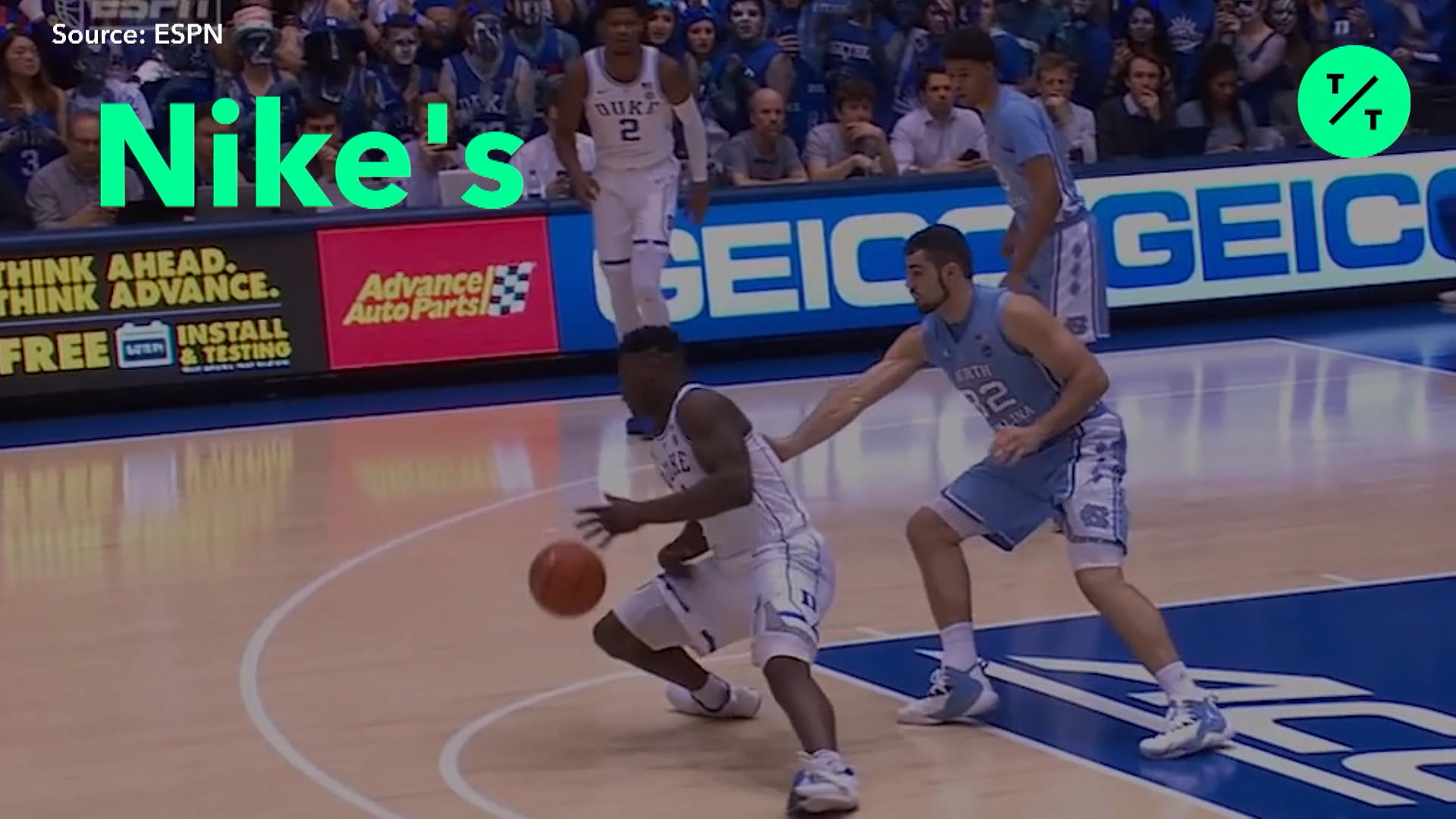 Duke Basketball Star's Shoe Splits 