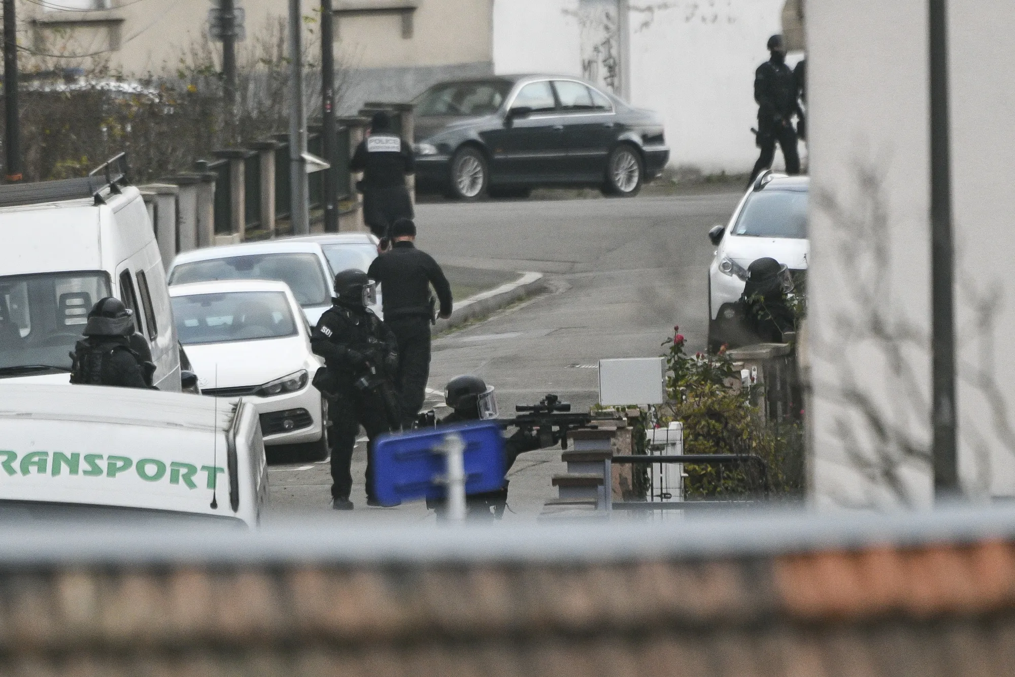 French police special forces take part in an operation in the Neudorf neighbourhood of Strasbourg, on Dec. 13, 2018.