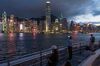 People use their smartphones along the Victoria Harbour waterfront in Tsim Sha Tsui district in Hong Kong, China, on Tuesday, July 7, 2020. Internet giants from Facebook Inc. to Google and Twitter Inc. say they won’t process user data requests from the Hong Kong government amid concerns that a new security law could criminalize protests.