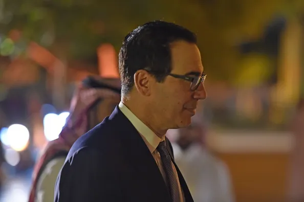 Former Treasury Secretary Steven Mnuchin in Riyadh.