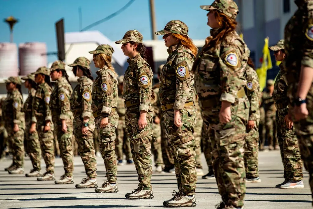 The female cadets of the SDF.
