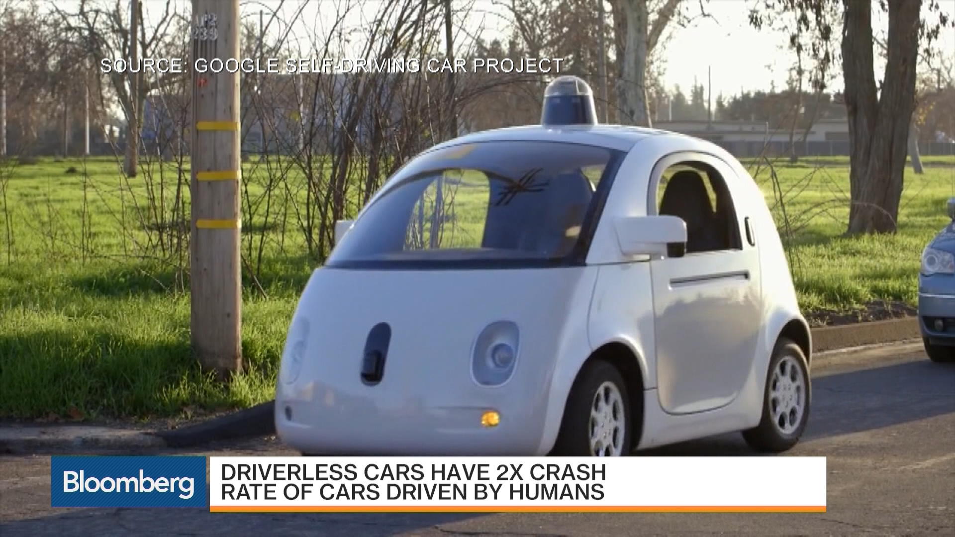 Watch Human Drivers Crash SelfDriving Cars' LawAbiding Ways Bloomberg