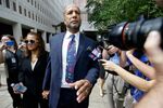 Former New Orleans Mayor Ray Nagin leaves federal court, after being sentenced in New Orleans, on July 9