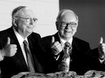 Charles Munger and Warren Buffett, thriving on contentment.