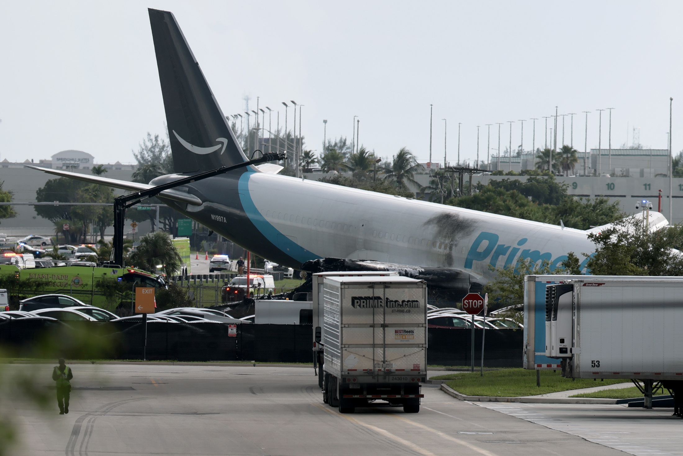 The Amazon cargo plane.