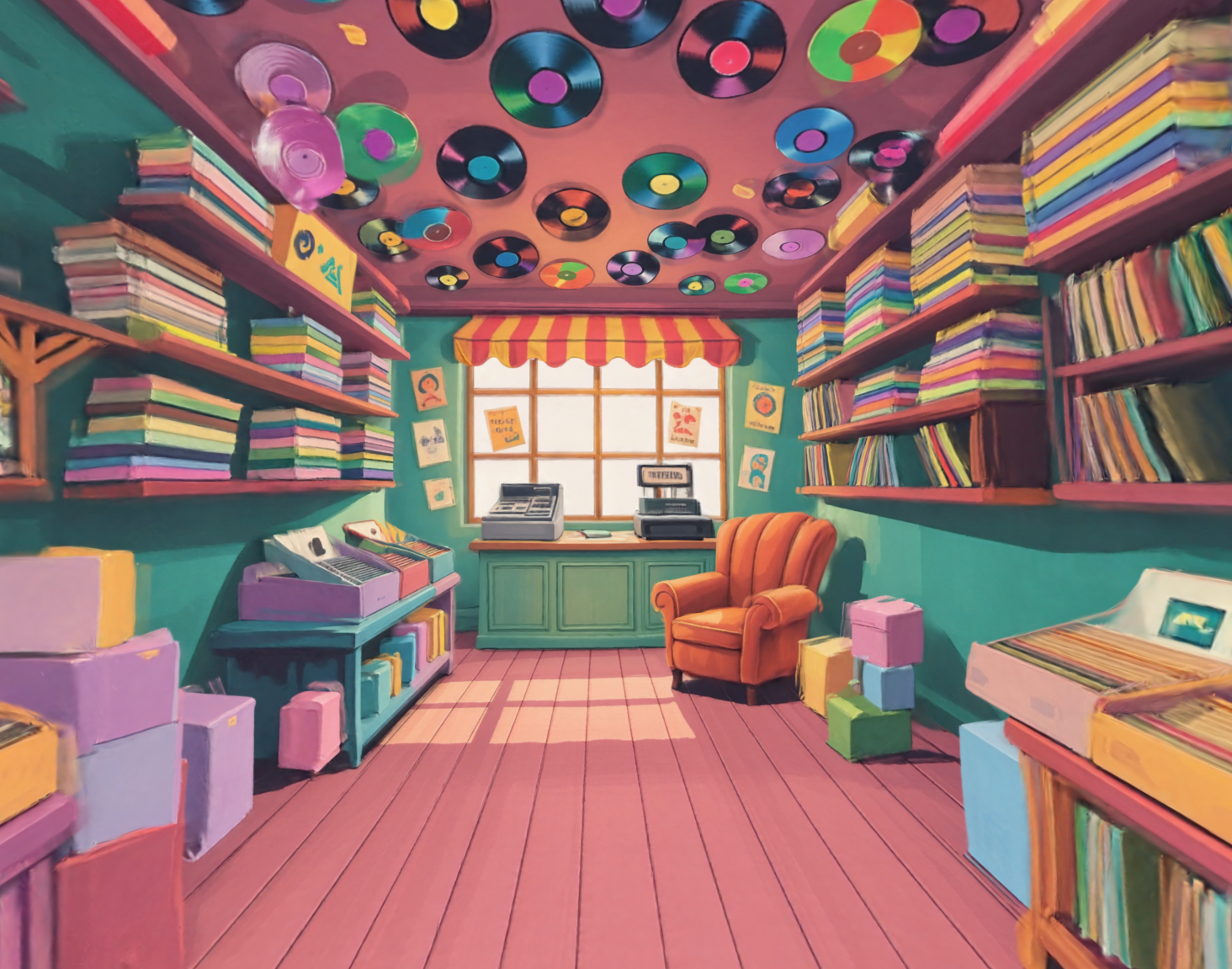 A screenshot of a world created by Marble, an AI model that produces 3D environments based on a text or image prompt.