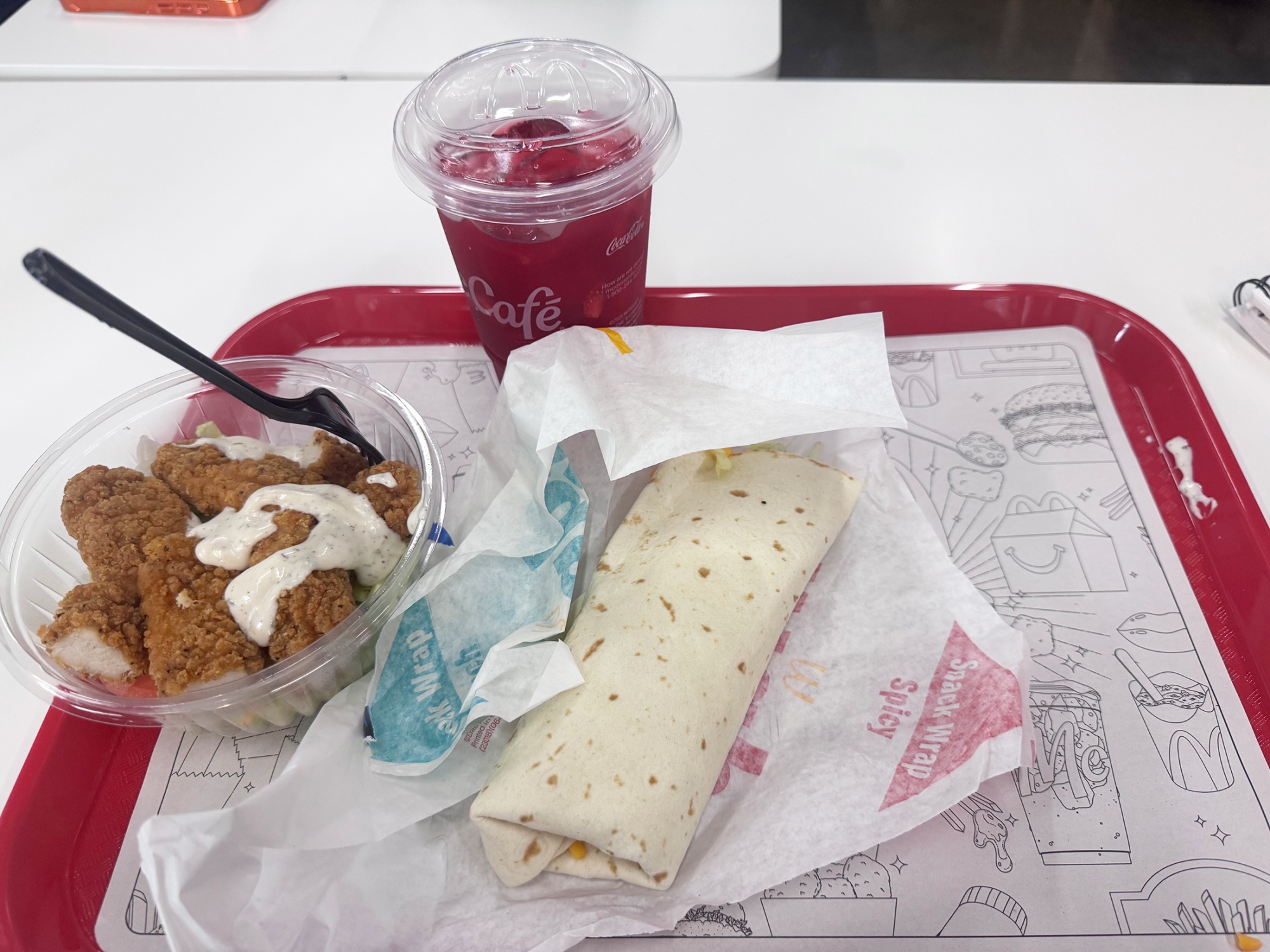 A McDonald's crispy chicken bowl
