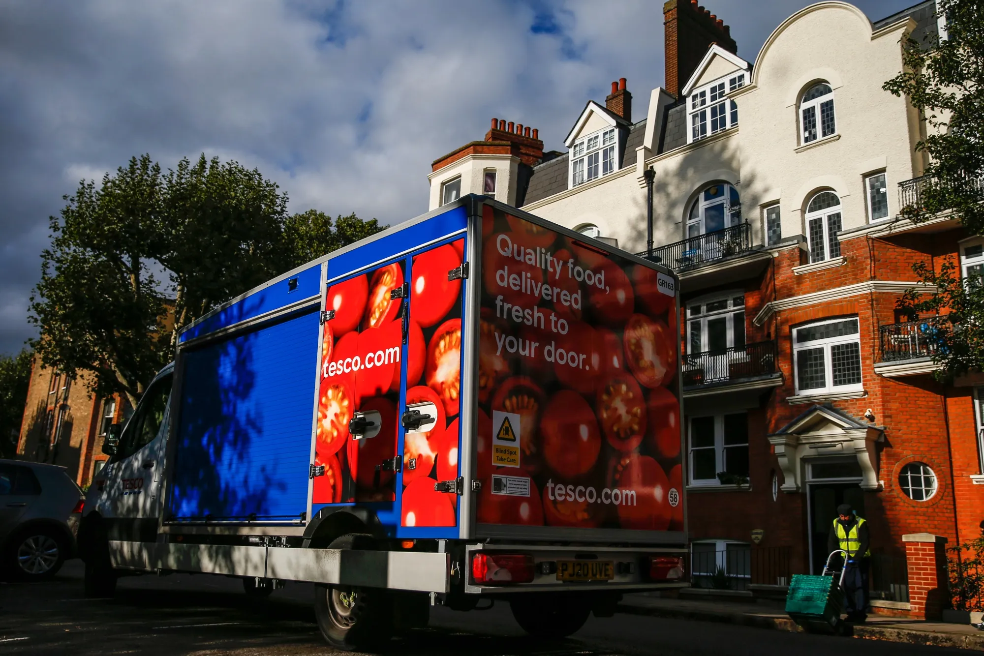 A Tesco Plc grocery delivery in London.