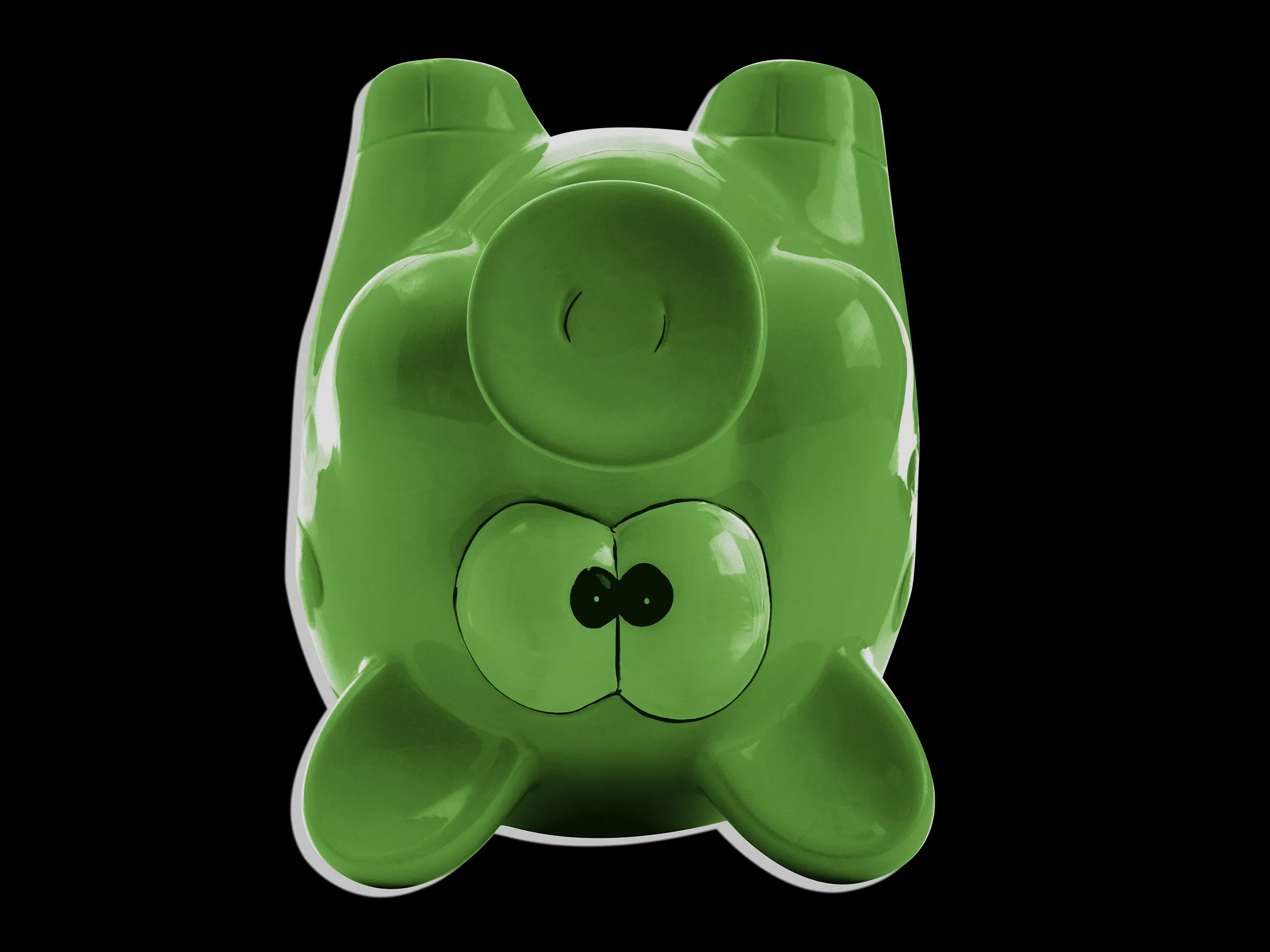 Piggy bank, upside down