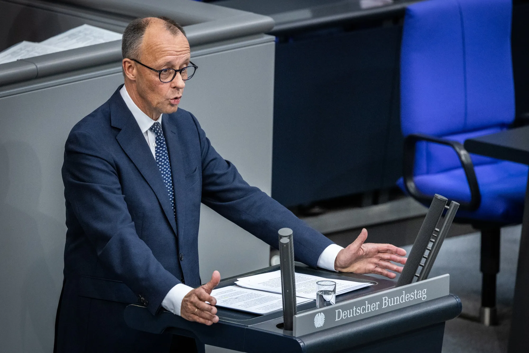 Friedrich Merz at the Bundestag in Berlin.