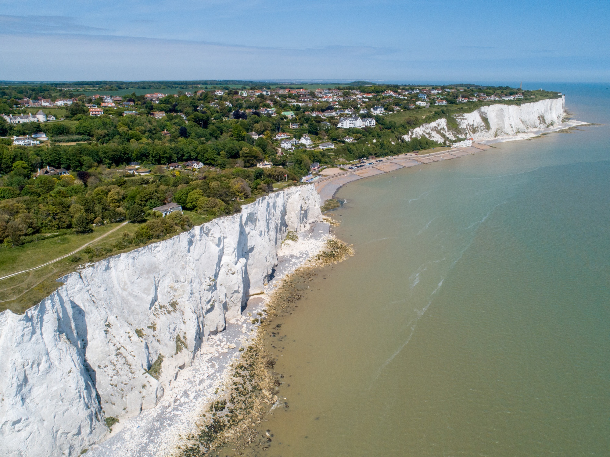 The White Cliffs of Dover on&nbsp;the coast of the U.K.