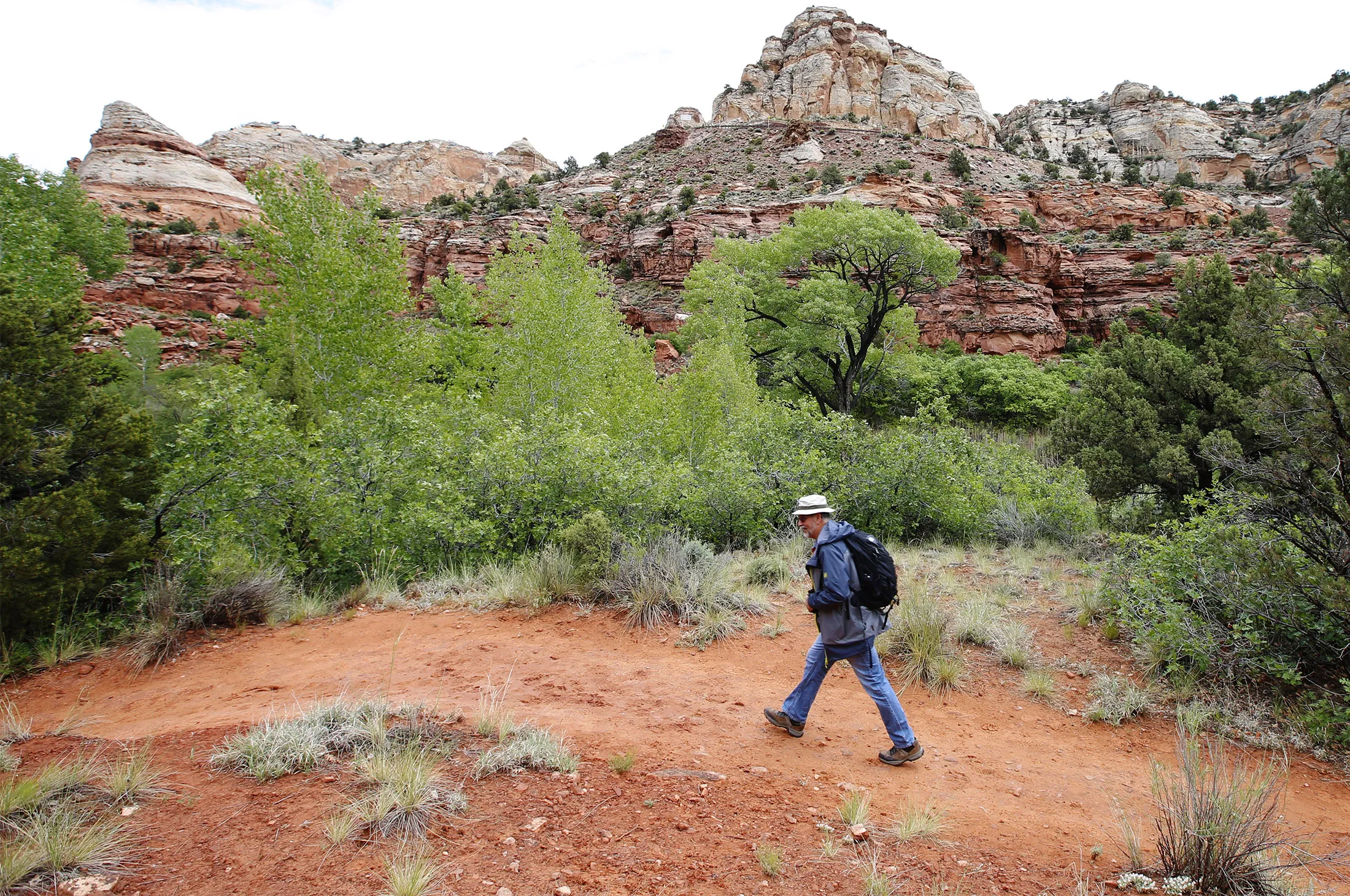 A hiker&nbsp;in the Grand Staircase-Escalante National Monument on May 10, 2017.