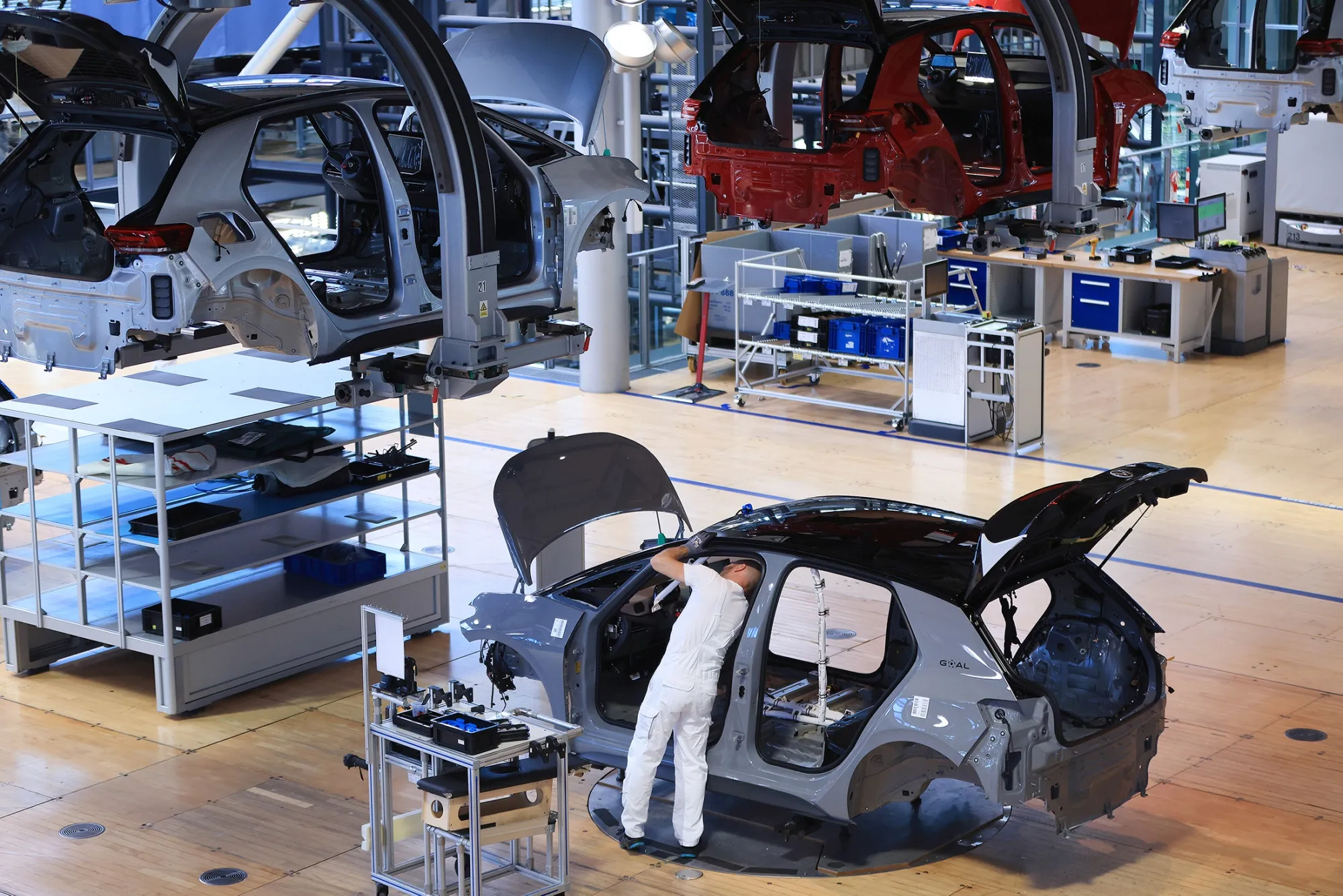 The Volkswagen factory in Dresden, Germany.