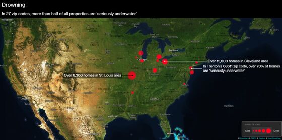 At Least Half of Homes ‘Seriously Underwater’ in These Zip Codes