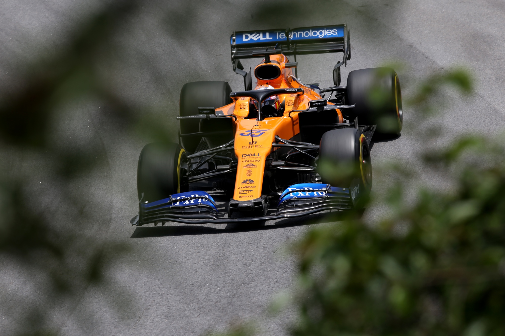 Carlos Sainz drives the McLaren F1 Team MCL34 Renault in Sau Paulo on Nov. 16.