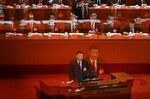 Xi Jinping at the Chinese Communist Party's Congress in Beijing, where he’s set to extend his term.