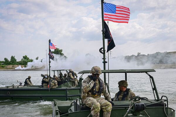 US soldiers take part in a NATO exercise in Romania in June.