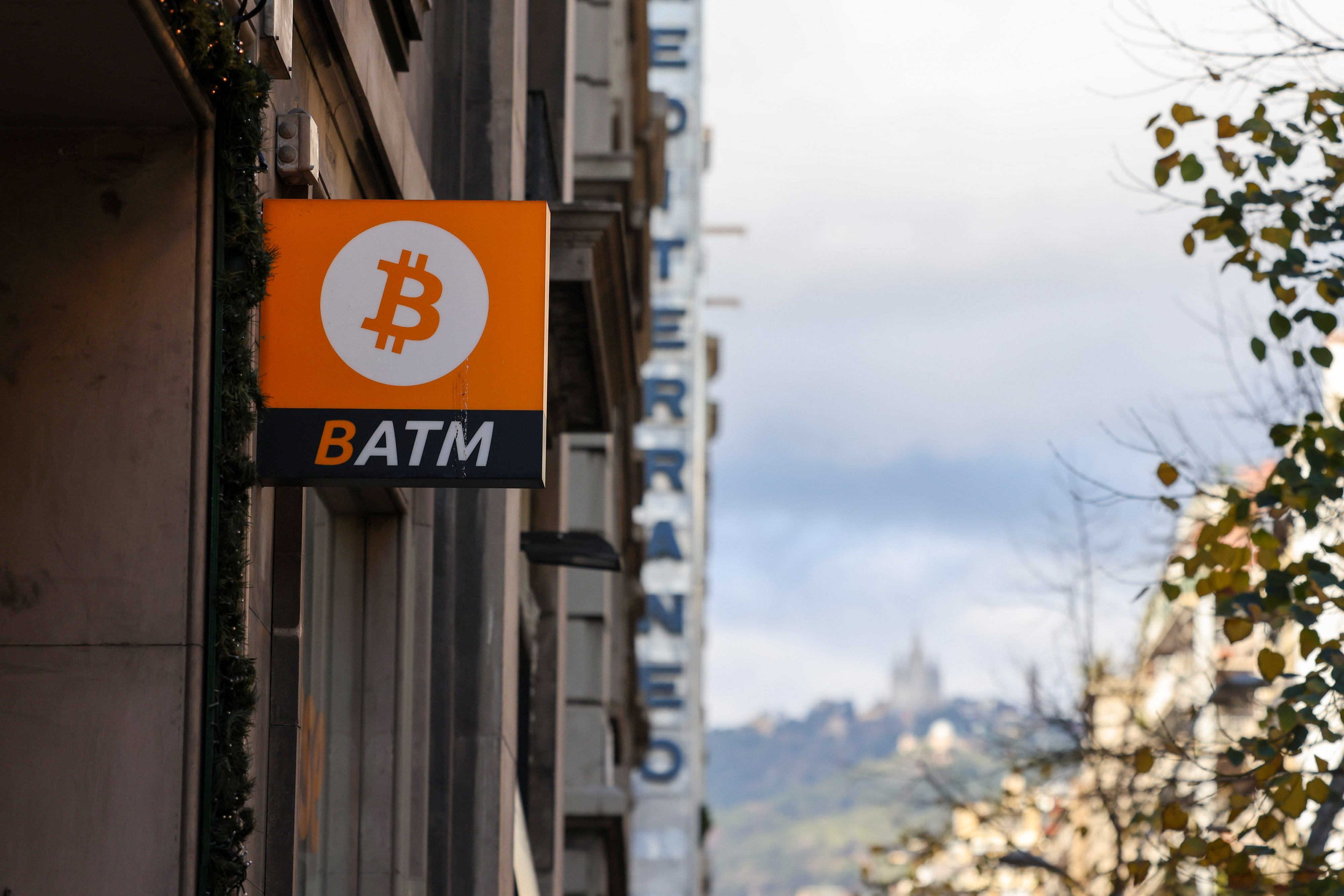 A Bitcoin ATM outside a cryptocurrency exchange in Barcelona.