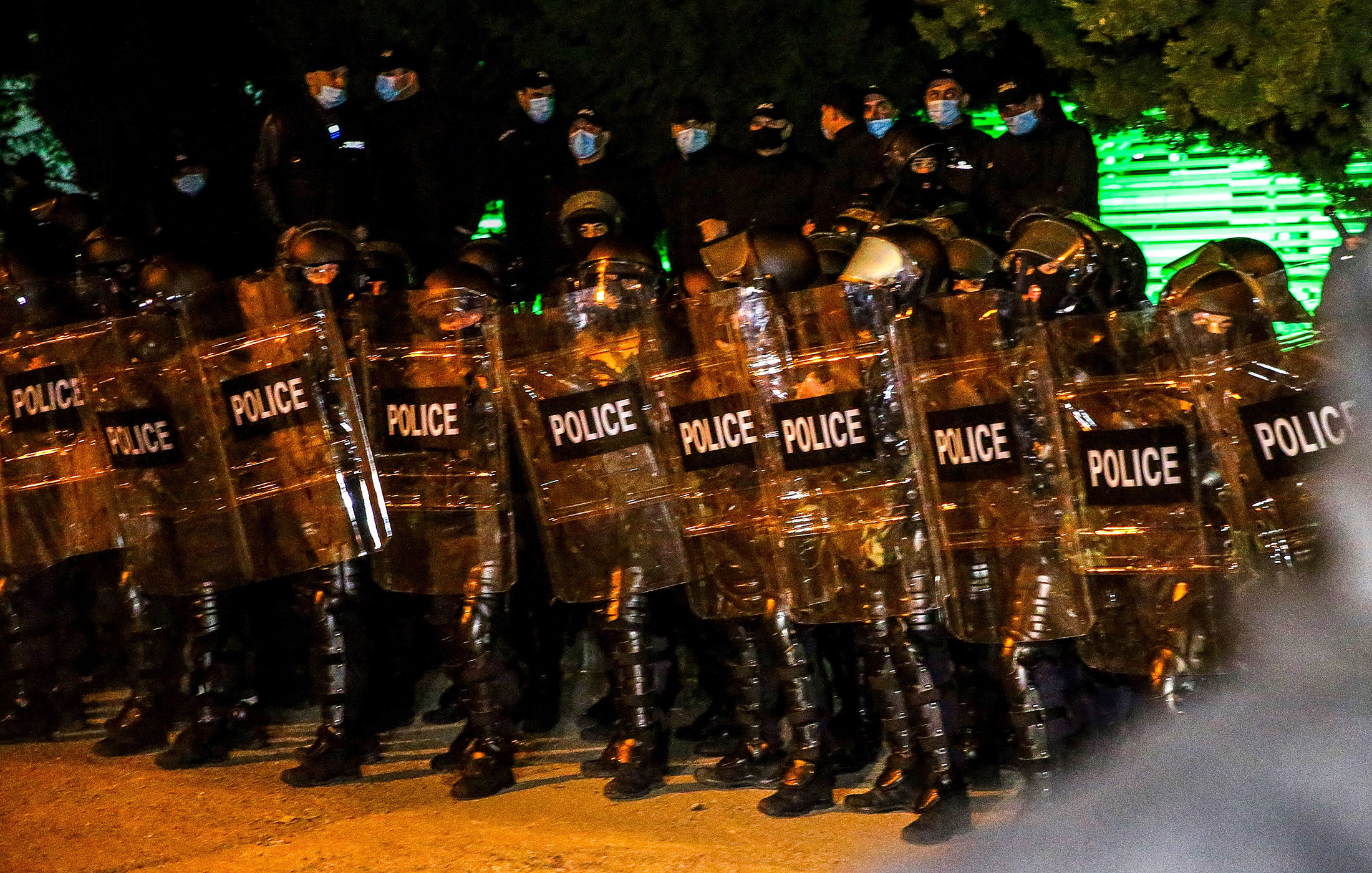 Riot Police Move in on Protests Against Election Results