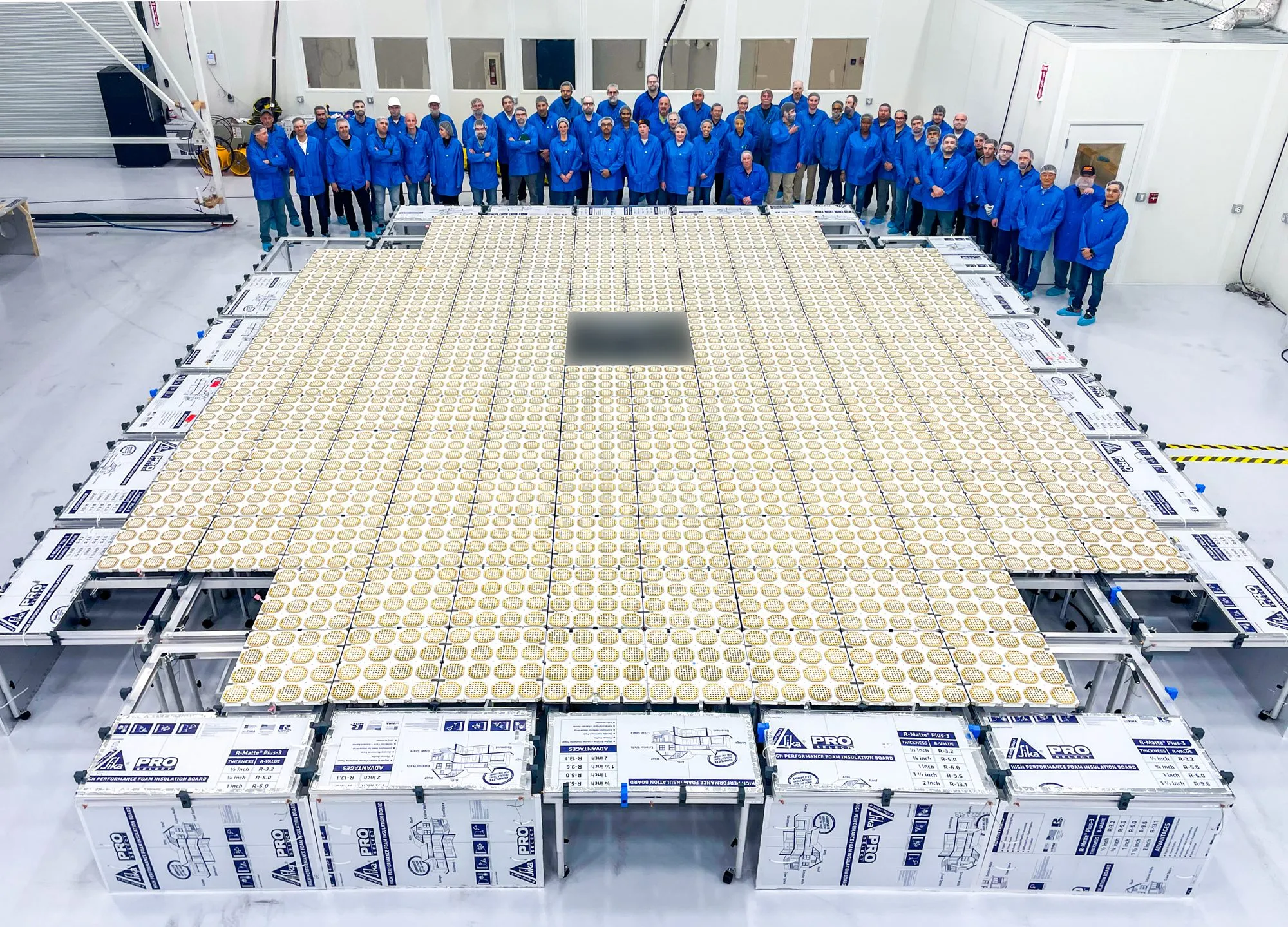 AST SpaceMobile's BlueWalker 3 prototype satellite at the company’s Midland facility.