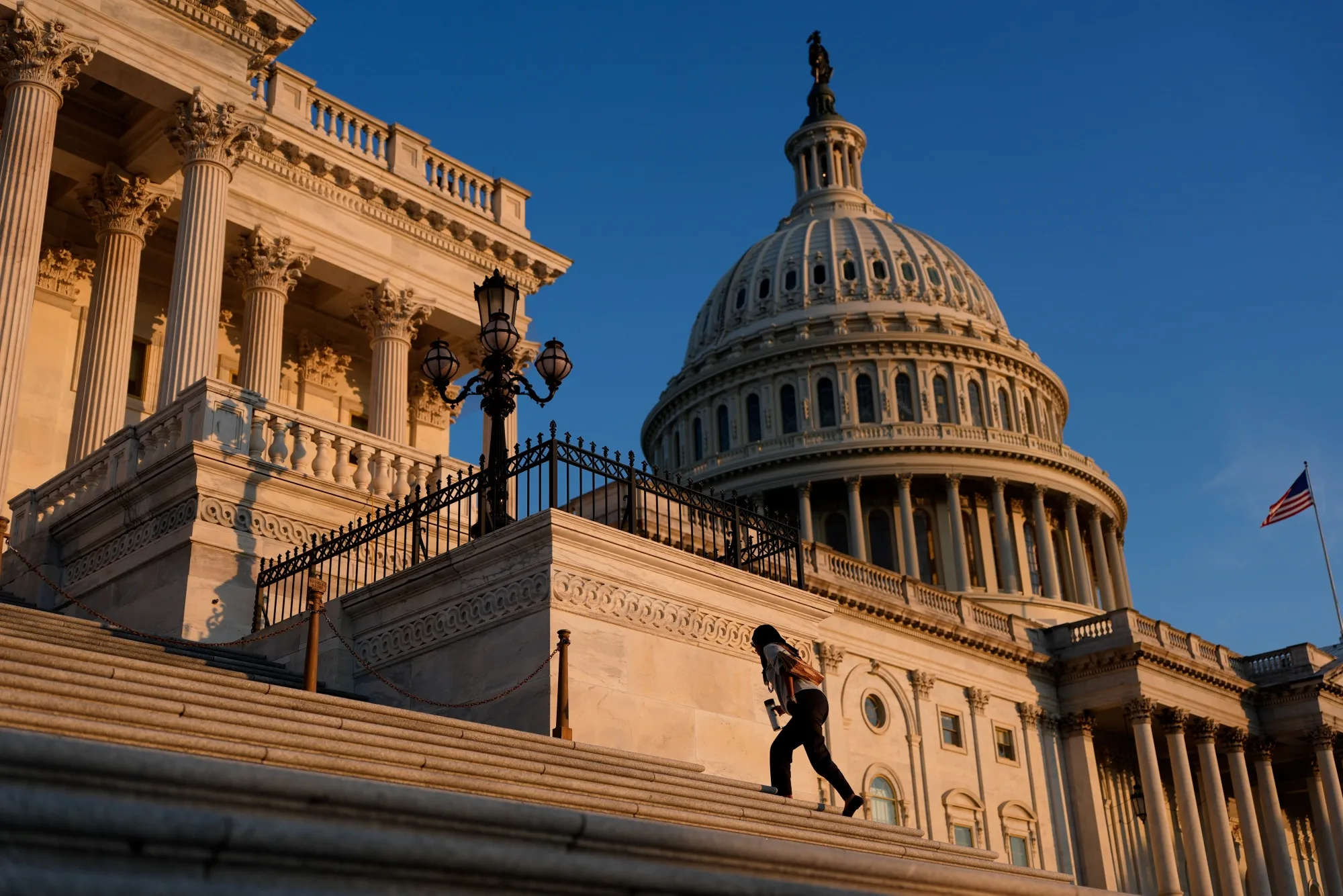 The House steps of the US Capitol in Washington, DC.