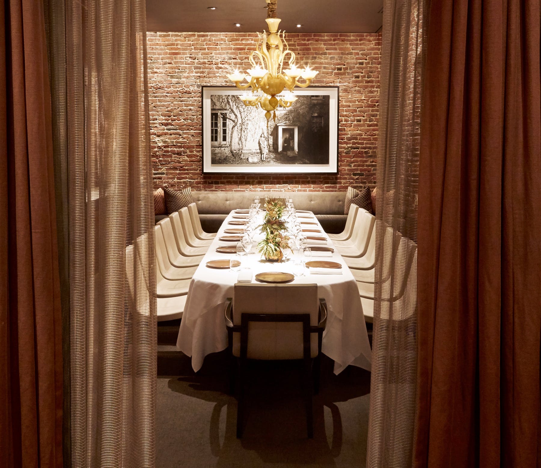 The private dining room at three-starred Quince in San Francisco.